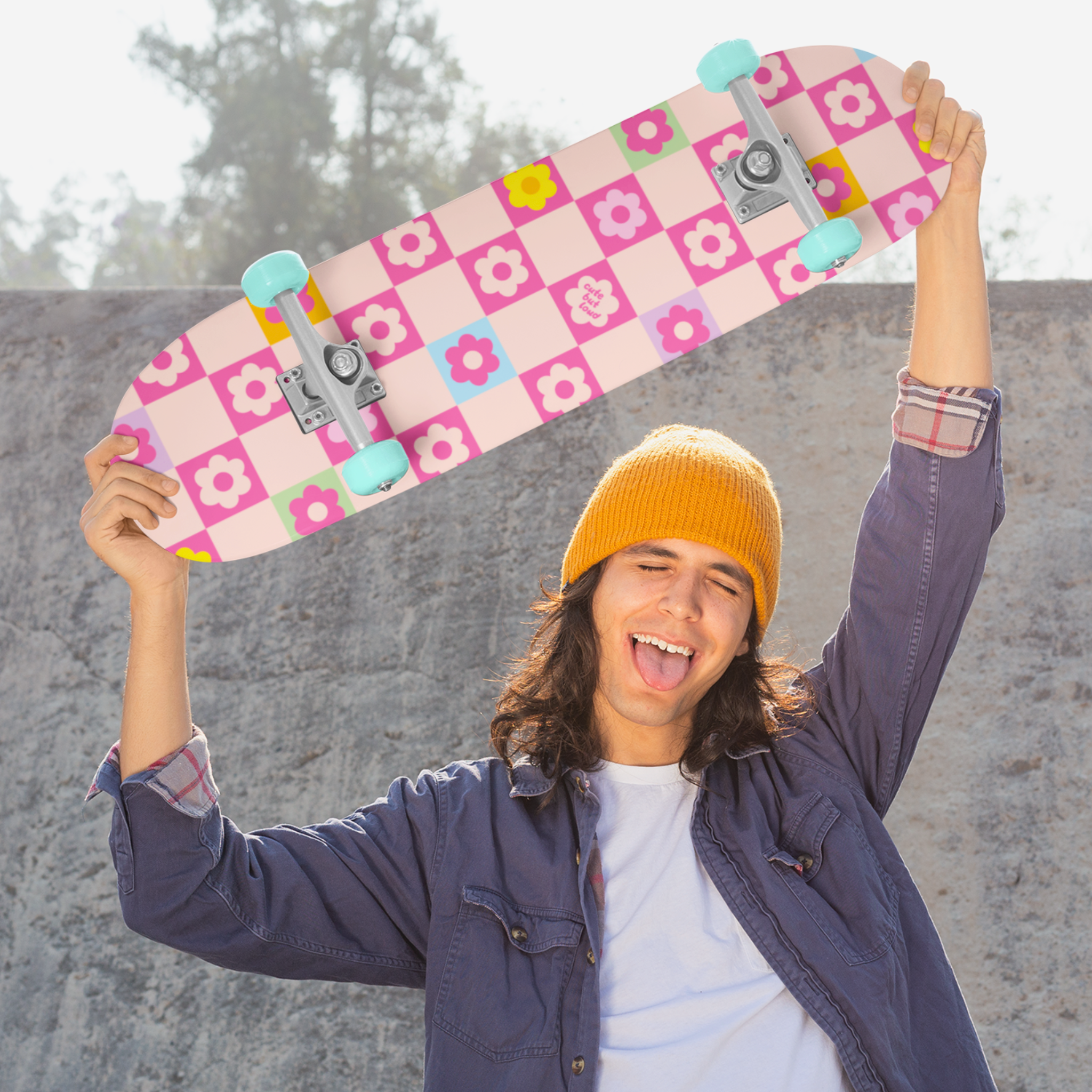 Retro Flowers Skateboard