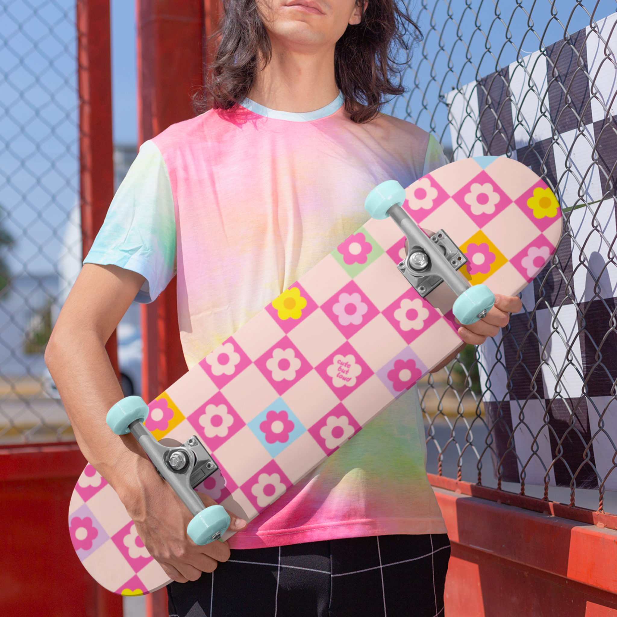 Retro Flowers Skateboard