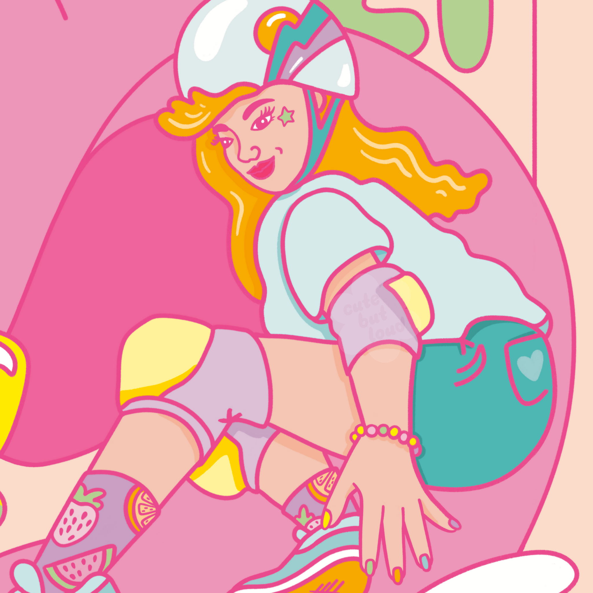 Keep Going Print Peach