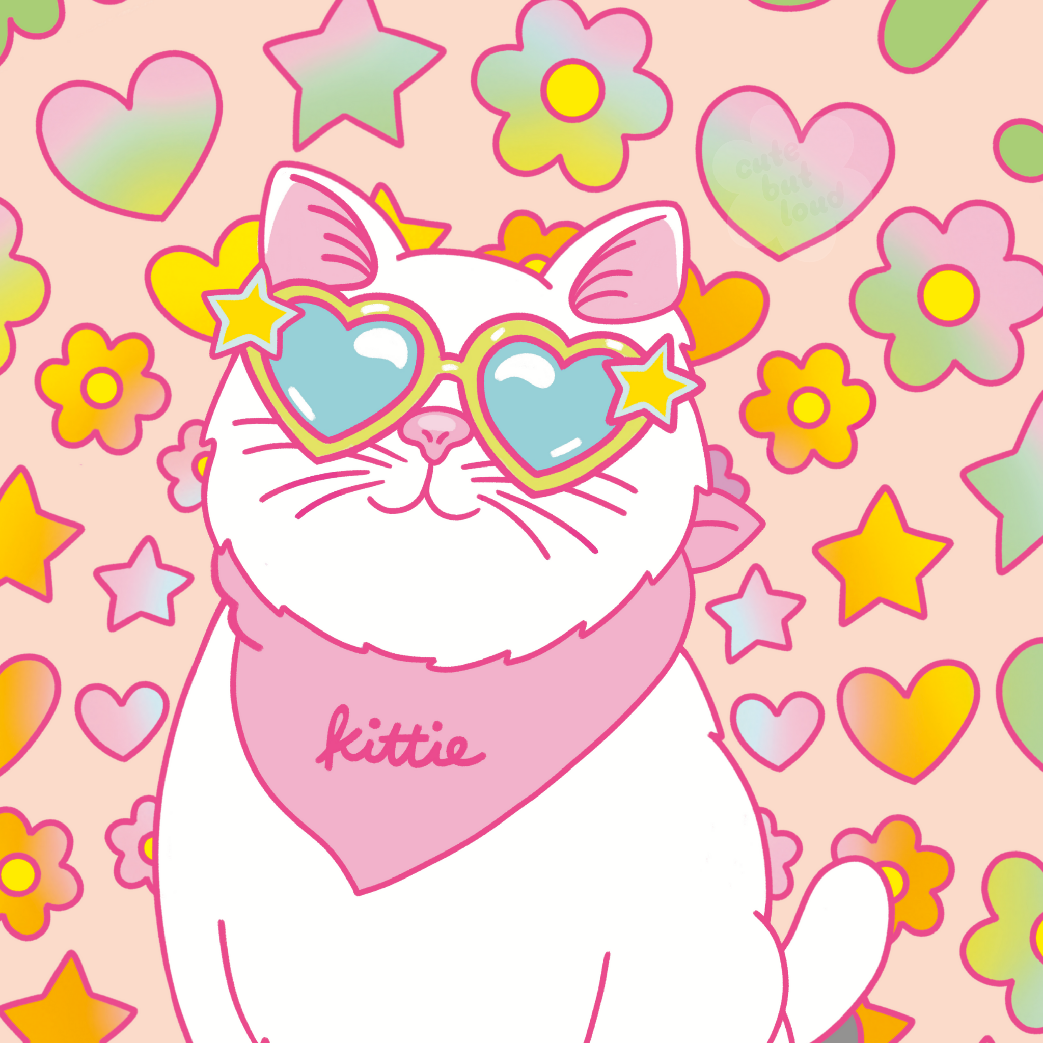 Skateboarding Cat Art Print