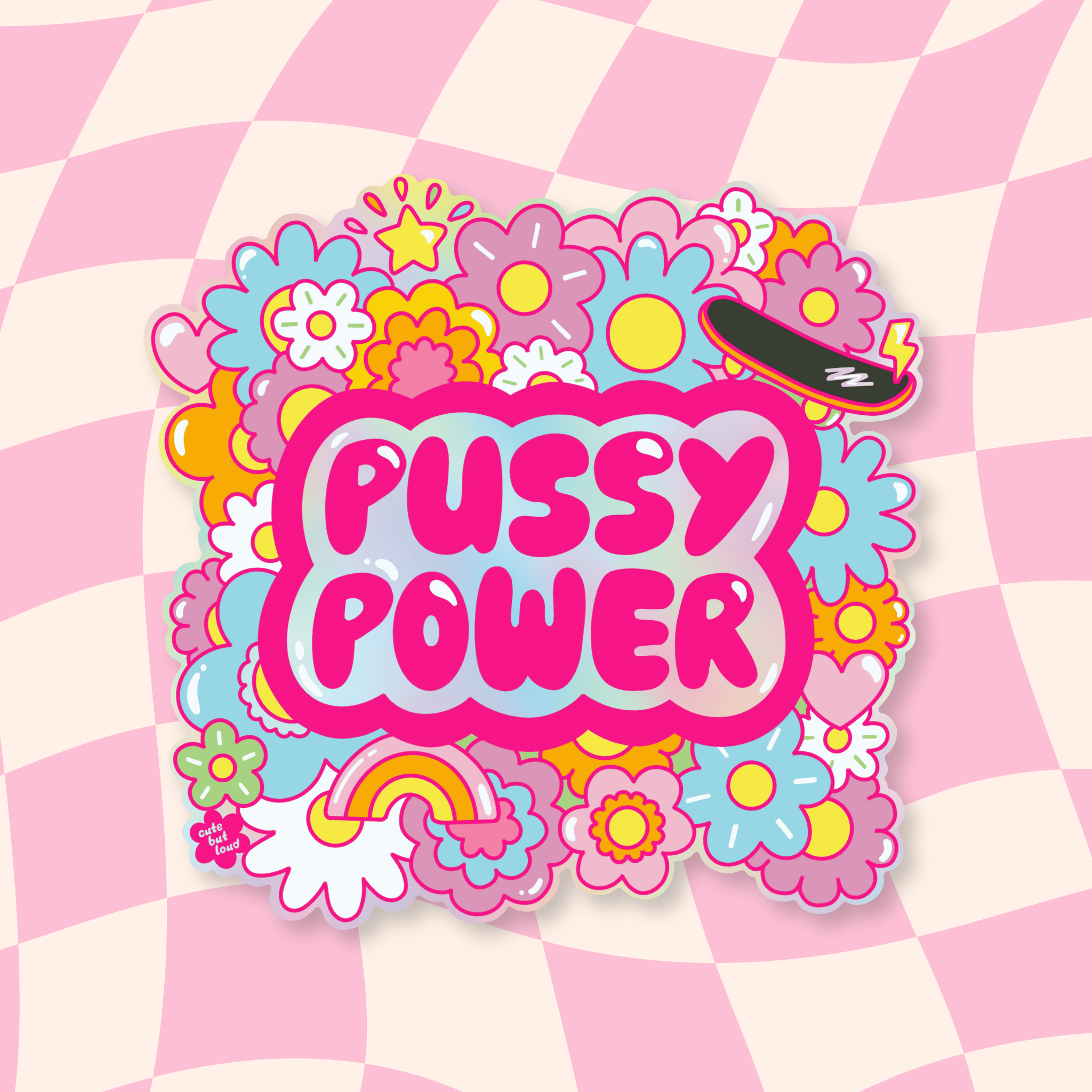 Kitty Power Sticker Holographic