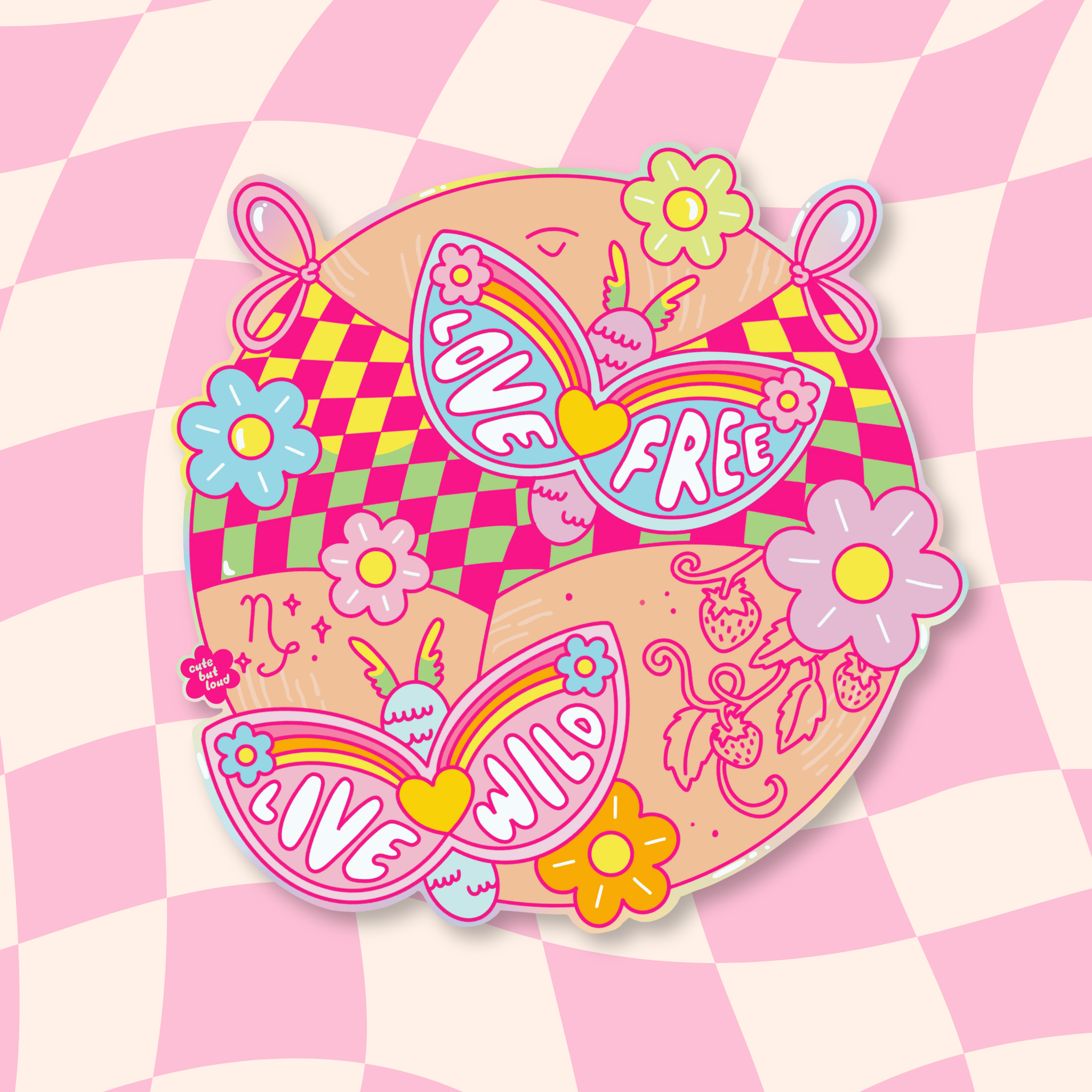 Live Wild Love Free Sticker