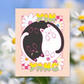 Yin Yang Cats Print