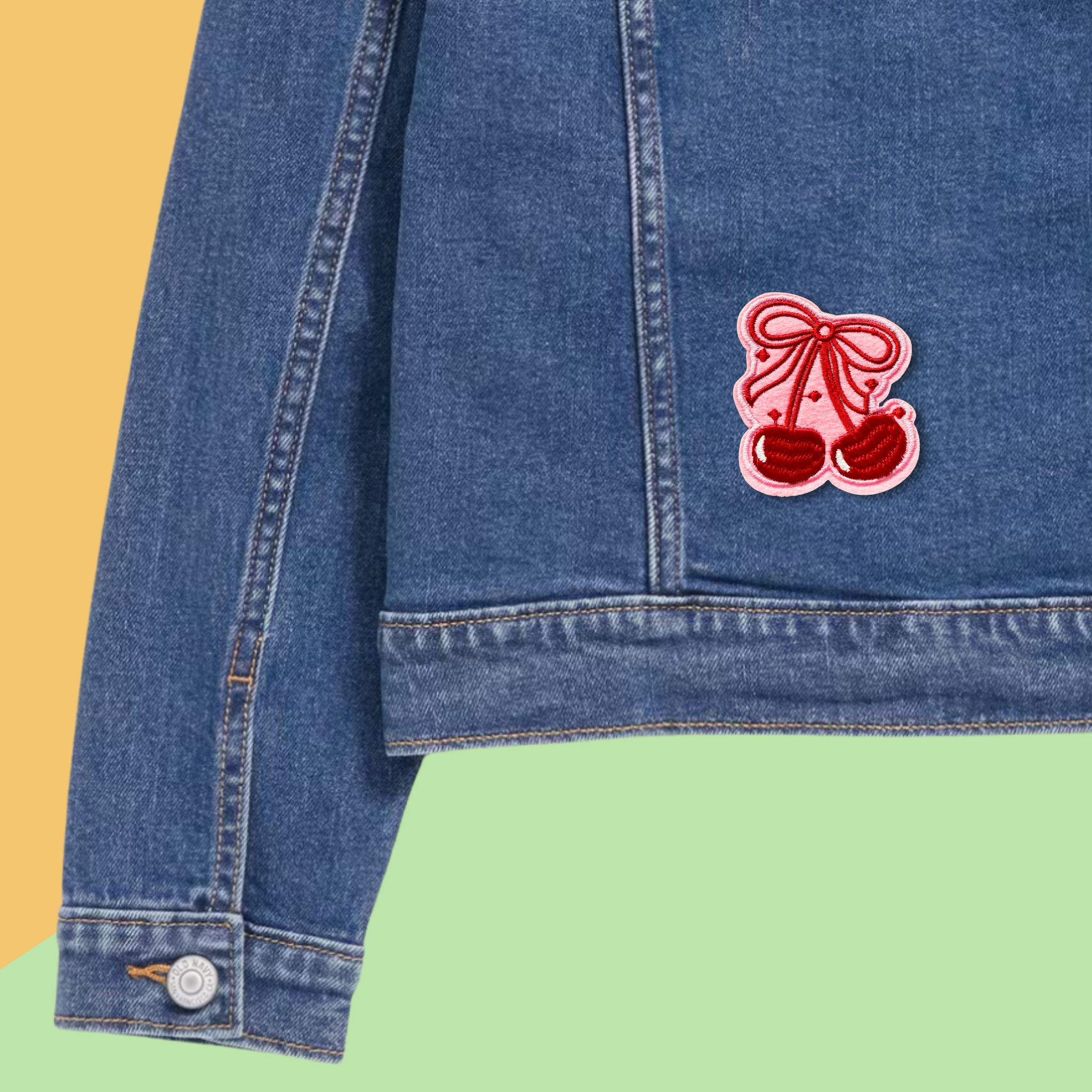 Sparkling Cherries Iron-On Patch