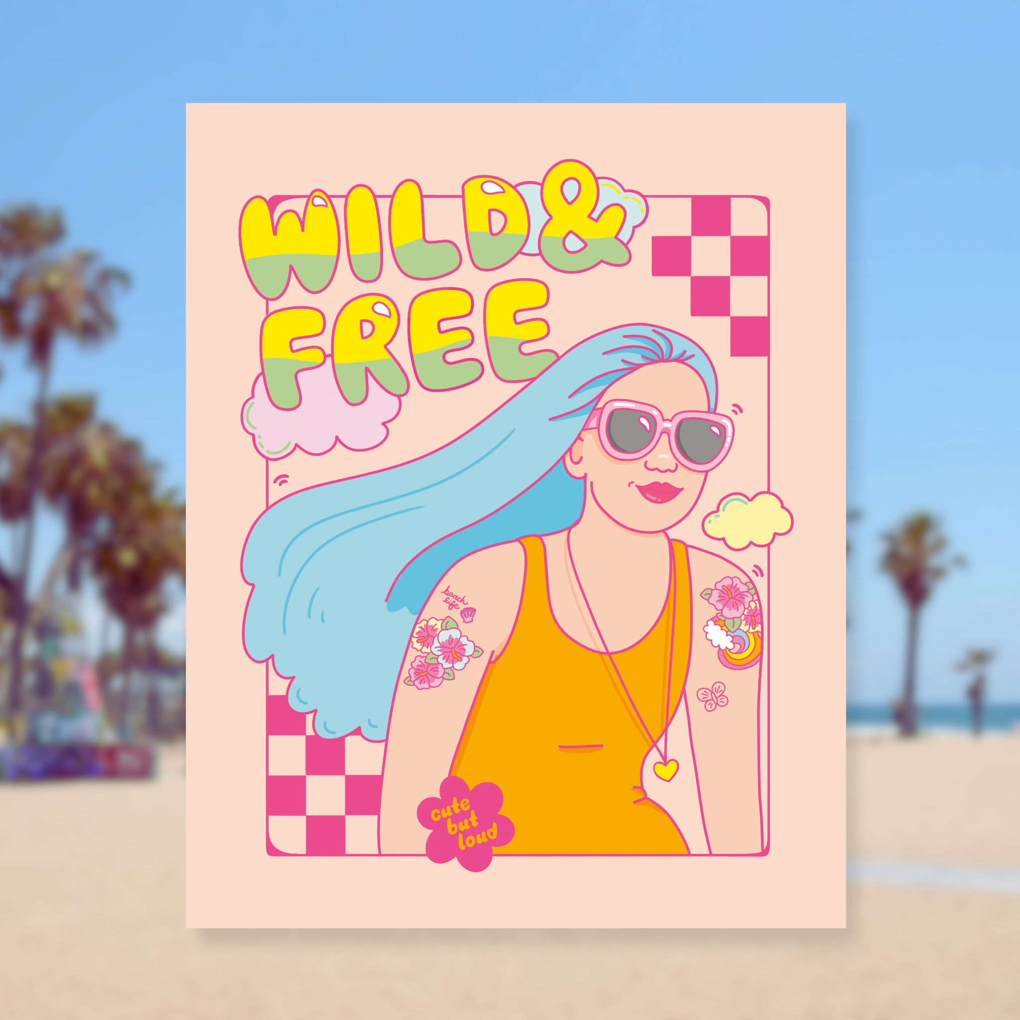 Wild and Free Print Peach