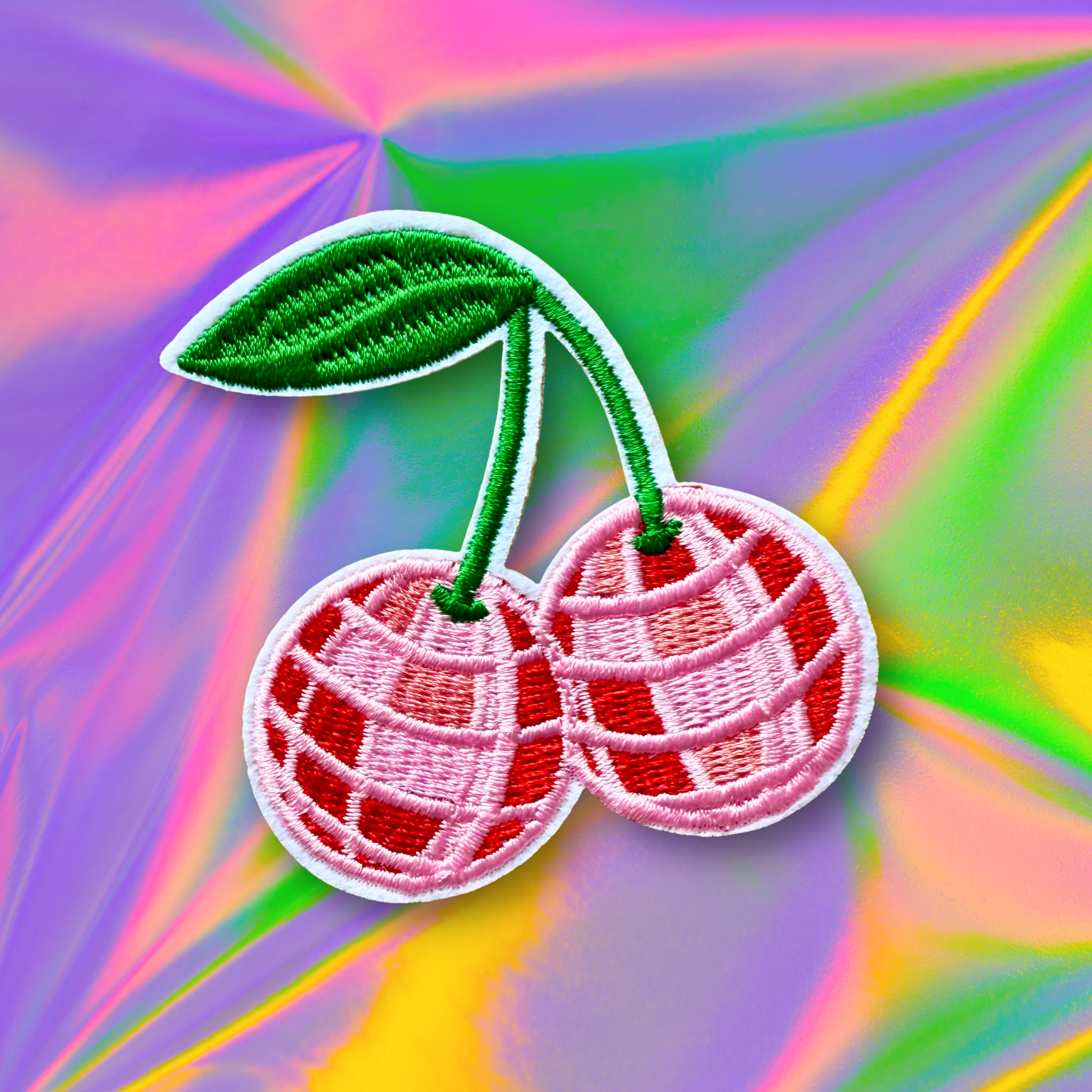 Disco Cherries Iron-On Patch
