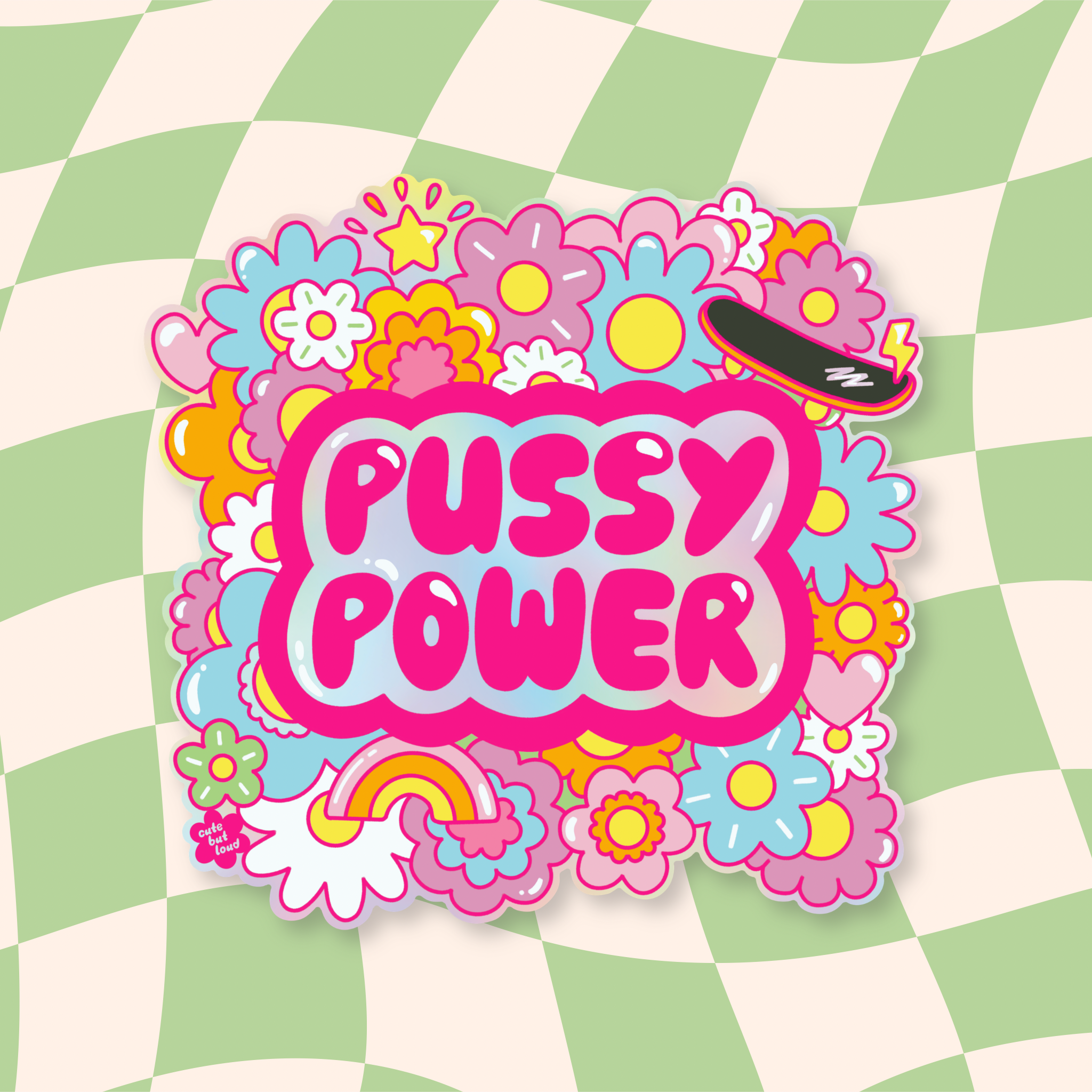 Kitty Power Sticker Holographic