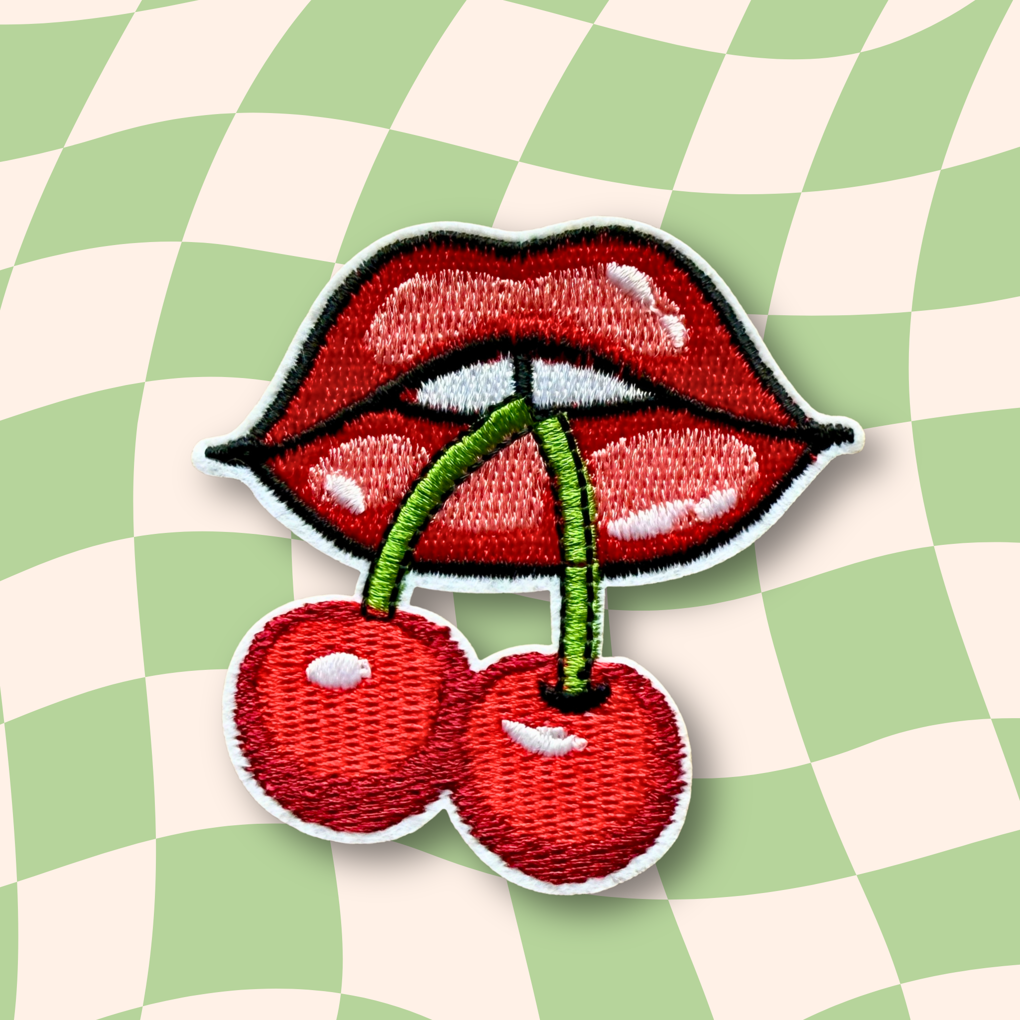 Cherry Lips Iron-On Patch