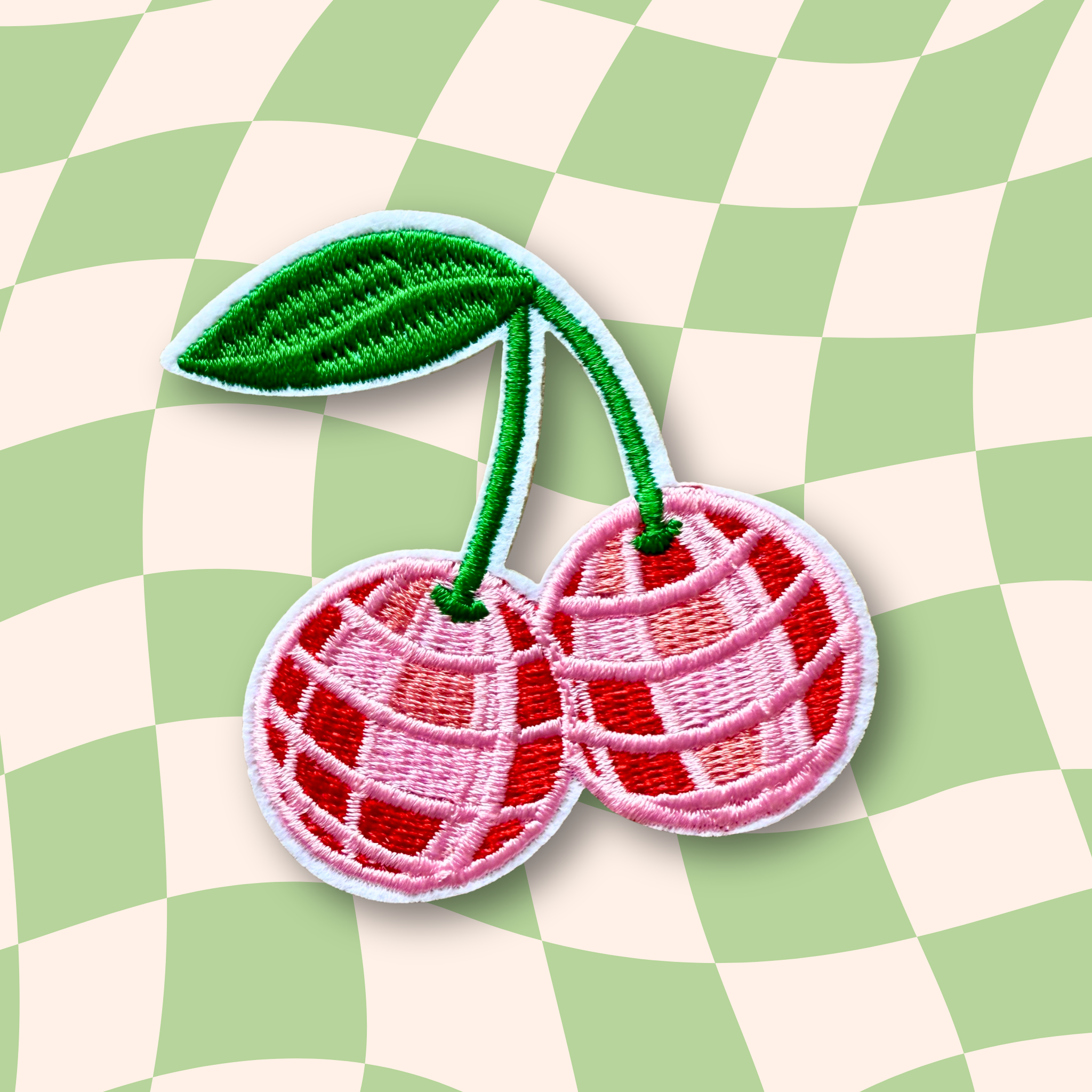 Disco Cherries Iron-On Patch