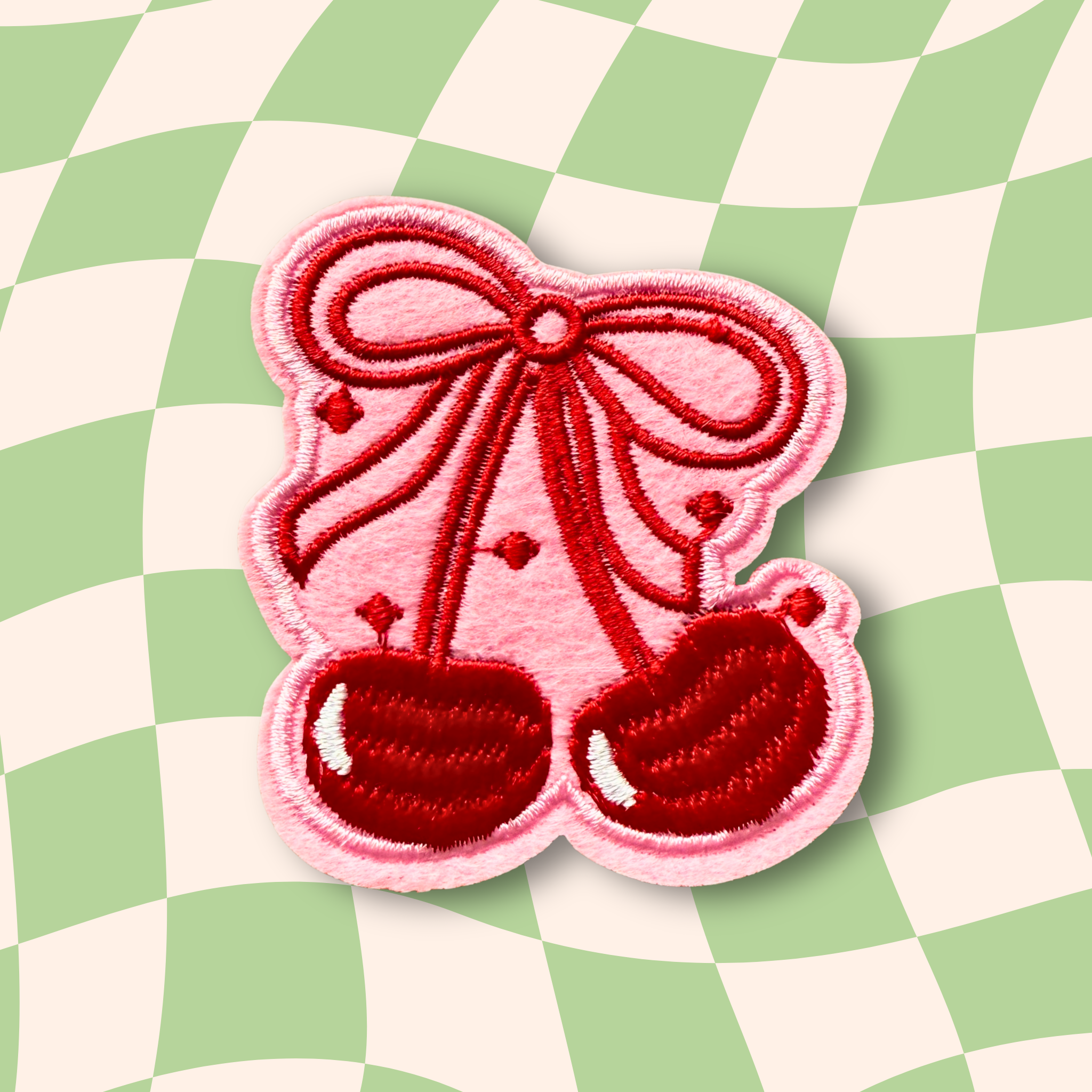 Sparkling Cherries Iron-On Patch