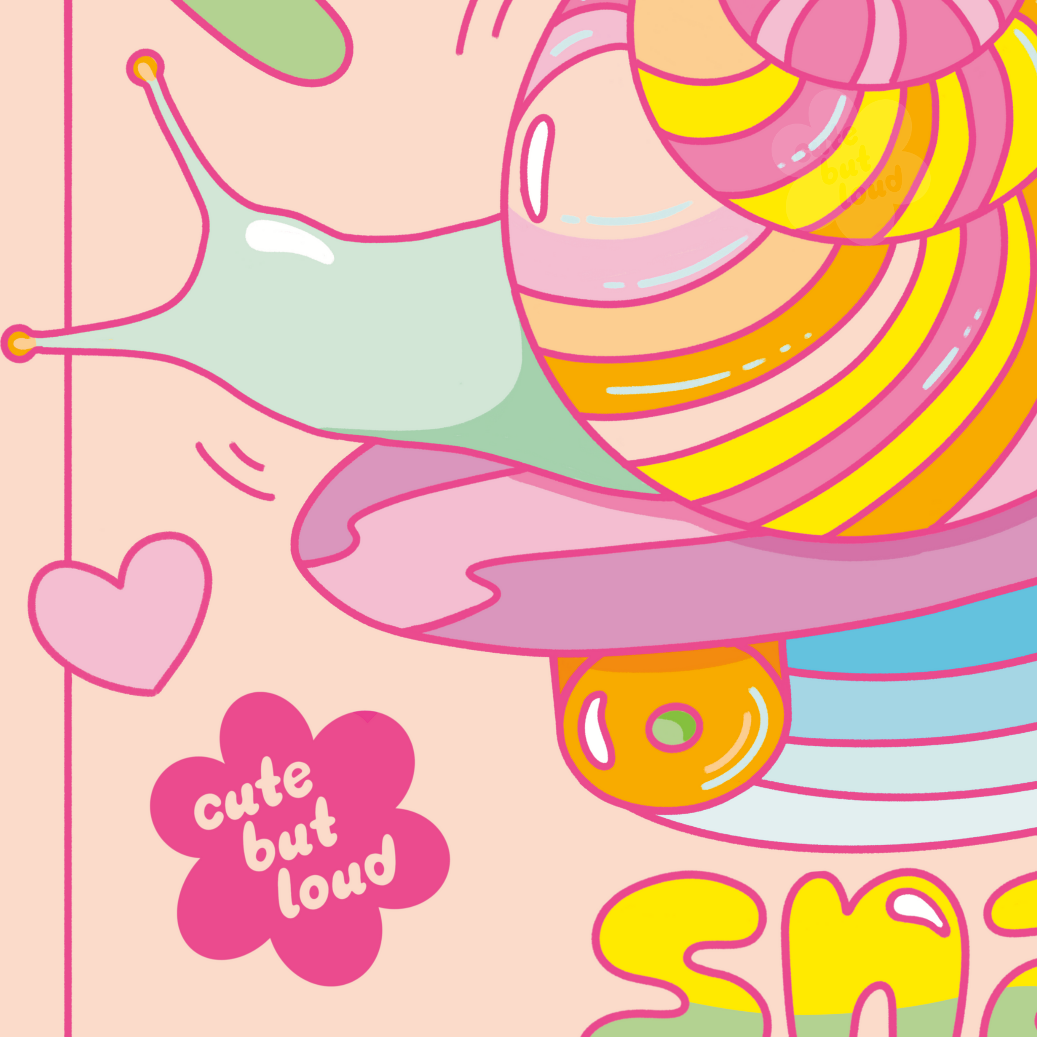 Radical Snail Art Print
