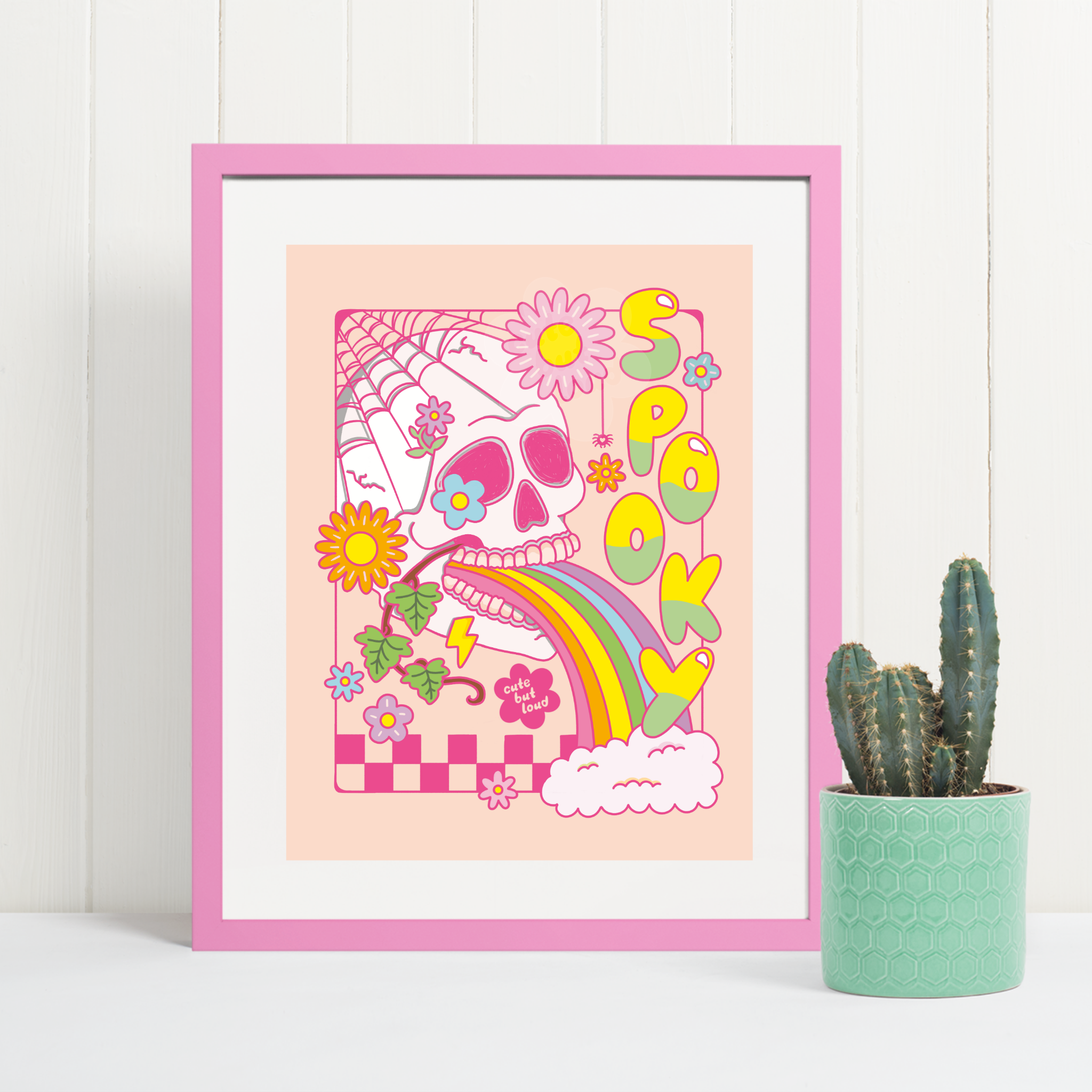 Spooky Skull Art Print