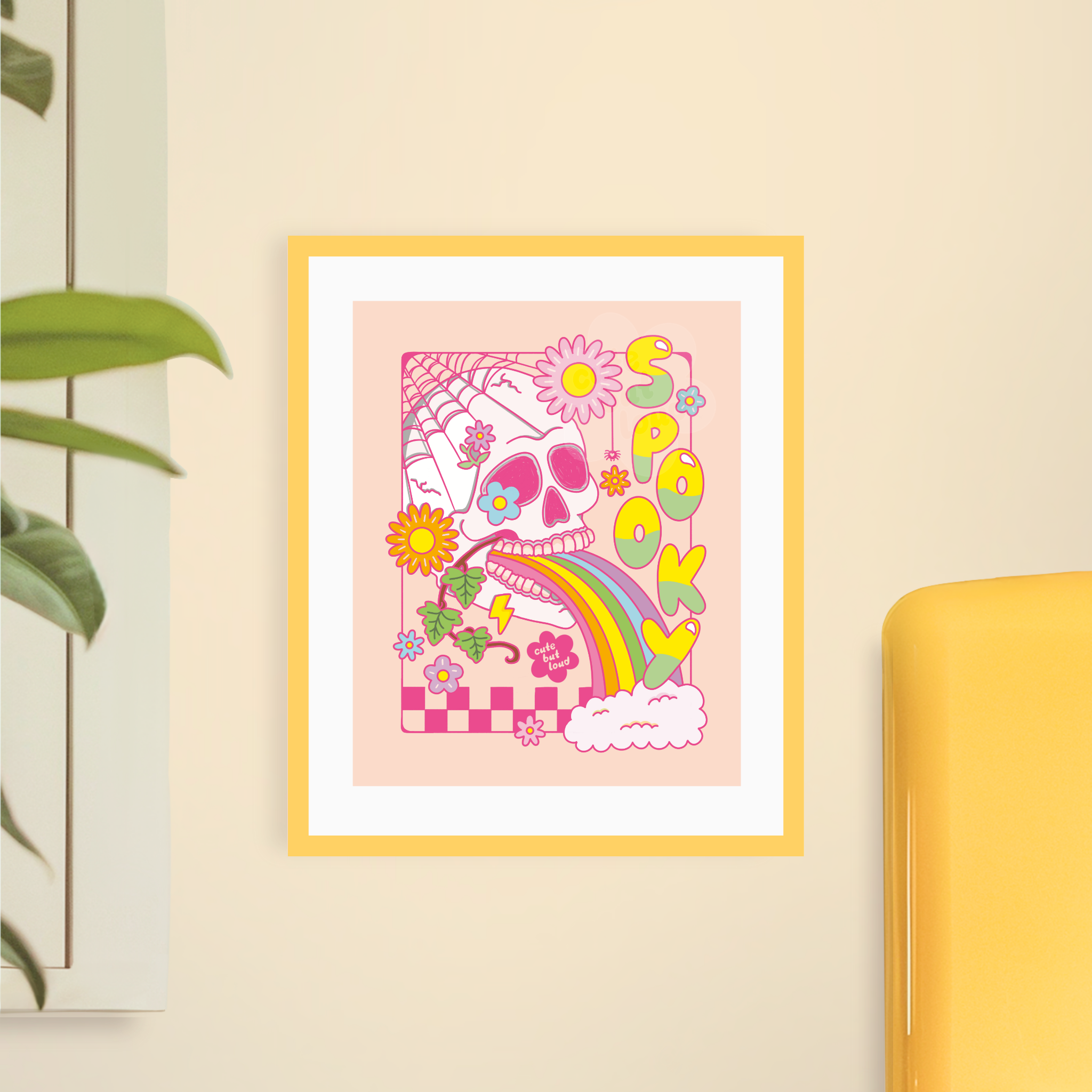 Spooky Skull Art Print