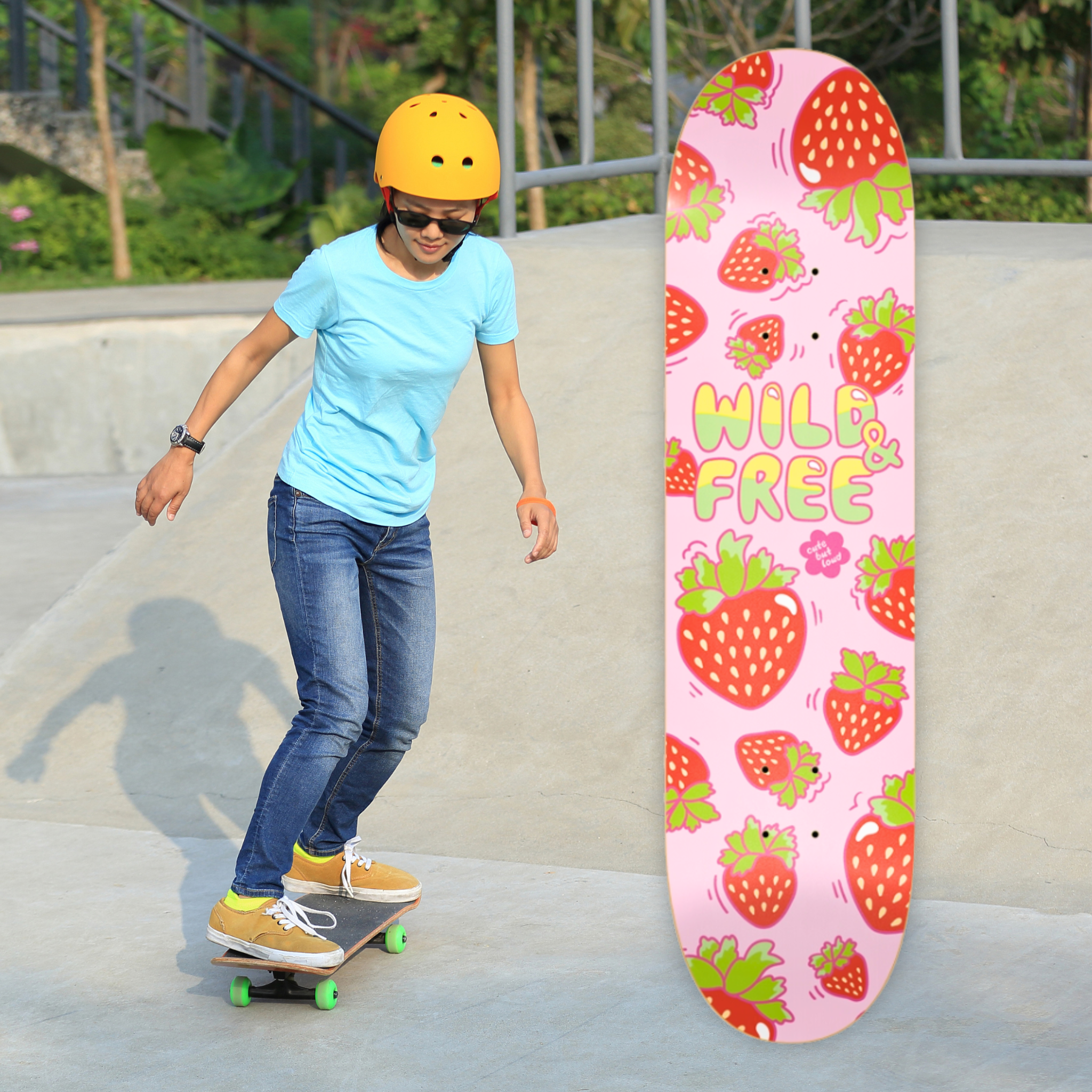 Strawberry Skateboard