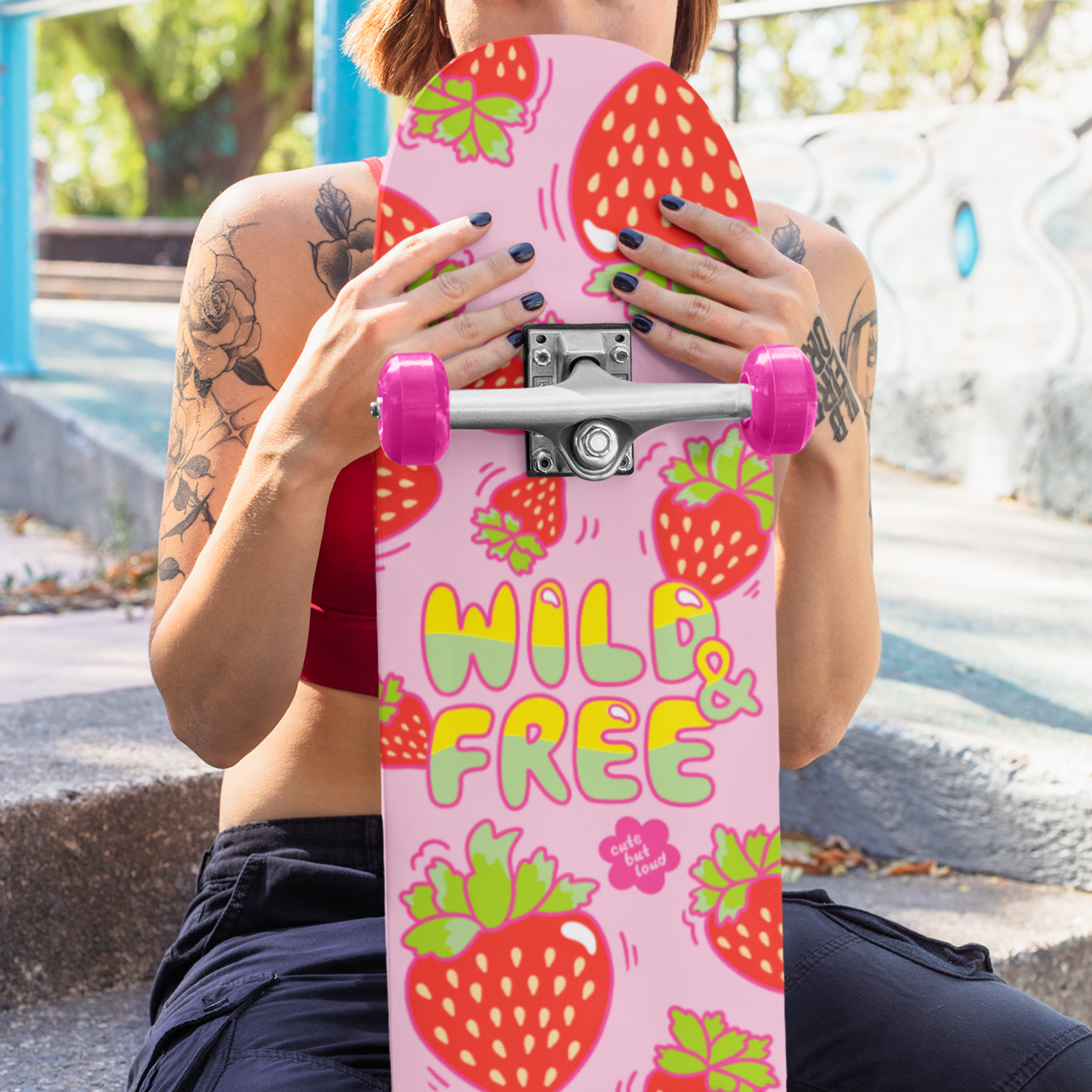 Strawberry Skateboard